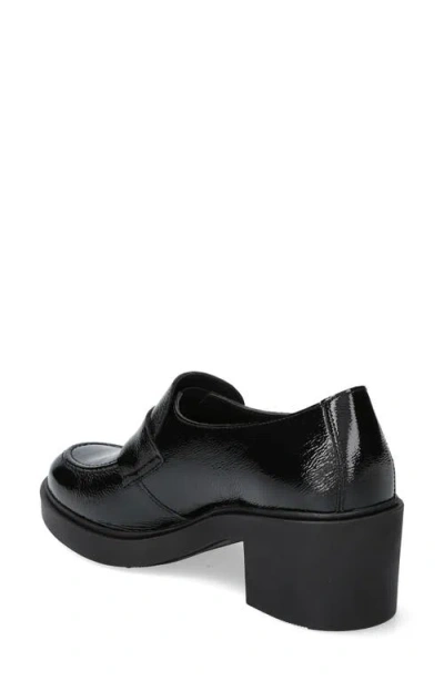 Mephisto Pamelia Patent Leather Loafer Pump In Black Patent
