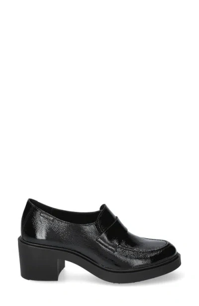 Mephisto Pamelia Patent Leather Loafer Pump In Black Patent