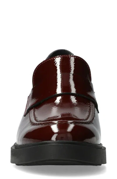 Mephisto Pamelia Patent Leather Loafer Pump In Oxblood