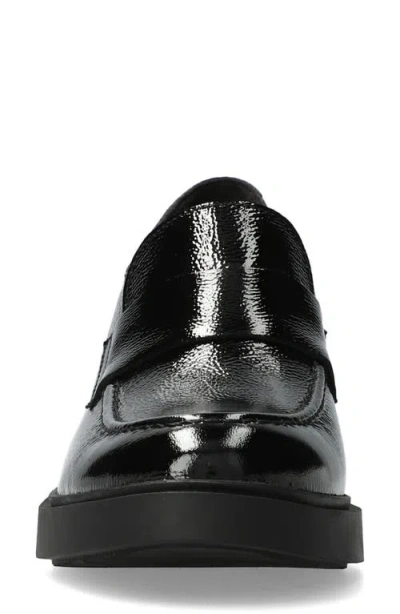Mephisto Pamelia Patent Leather Loafer Pump In Black Patent