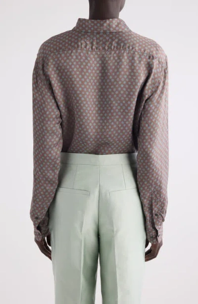 Dries Van Noten Clavel Polka Dot Button-up Shirt In Red