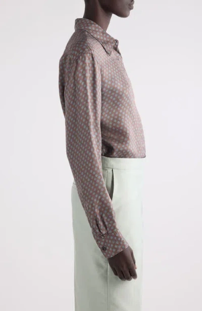 Dries Van Noten Clavel Polka Dot Button-up Shirt In Red