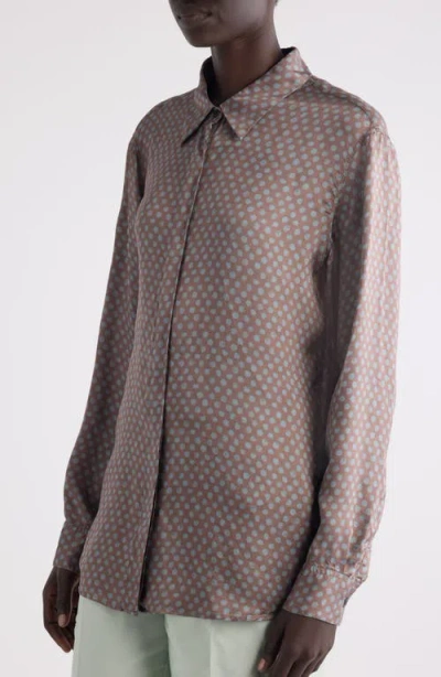 Dries Van Noten Clavel Polka Dot Button-up Shirt In Red
