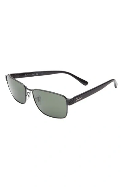 Ray Ban Ray-ban 62mm Square Sunglasses In Black