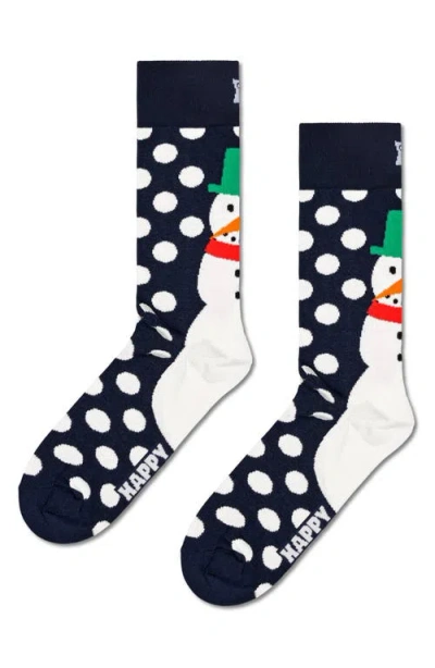Happy Socks Assorted 3-pack Holiday Crew Socks Gift Set In Navy