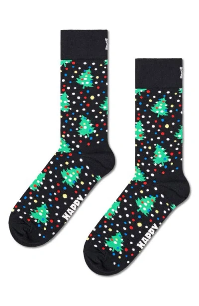 Happy Socks Assorted 2-pack Holiday Crew Socks Gift Set In Black