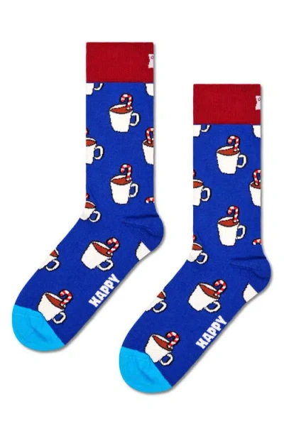 Happy Socks Assorted 2-pack Holiday Crew Socks Gift Set In Dark Red