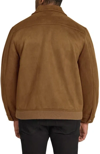 Johnny Bigg Casey Faux Suede Jacket In Tan