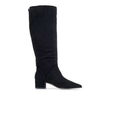 Shop Bernardo Footwear Milano Knee-high Pointed Toe Boot In Black Suede