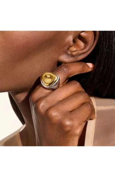 John Hardy Pebble Ring, Sterling Silver, Gold In Silver