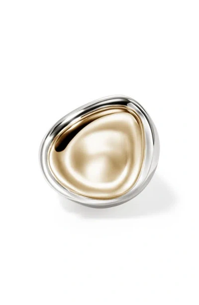John Hardy Pebble Ring, Sterling Silver, Gold In Silver