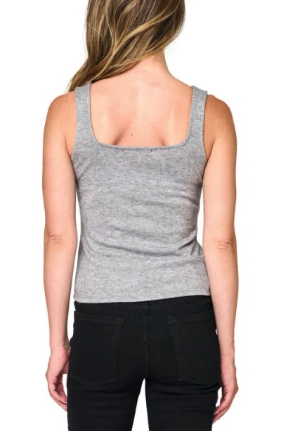 Gibsonlook Square Neck Sweater Tank In Heather Grey