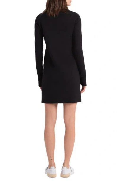 Marcella Alani Long Sleeve Sweatshirt Dress In Black