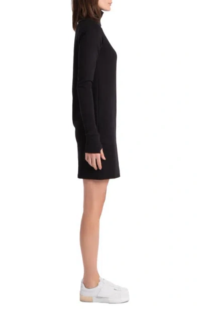 Marcella Alani Long Sleeve Sweatshirt Dress In Black