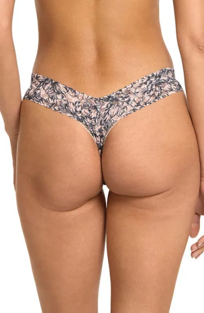 Shop Hanky Panky Print Low Rise Thong In Outline Neutral