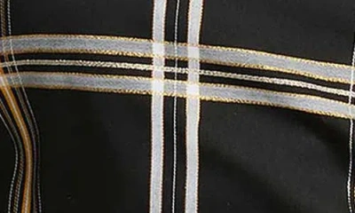Foxcroft Salina Plaid Wrap Shirt In Black Plaid