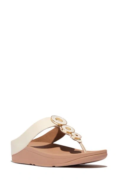 Fitflop Fino Platform Wedge Flip Flop In Paris Beige