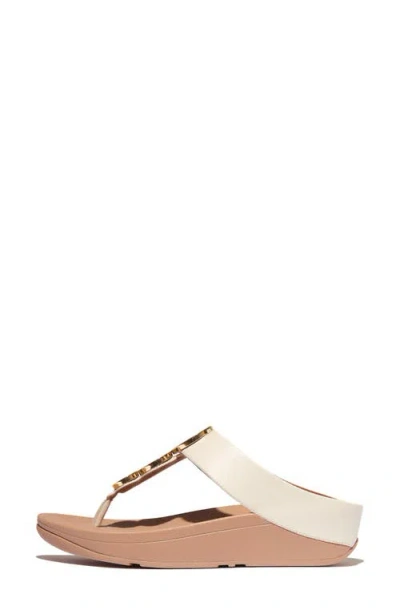 Fitflop Fino Platform Wedge Flip Flop In Paris Beige