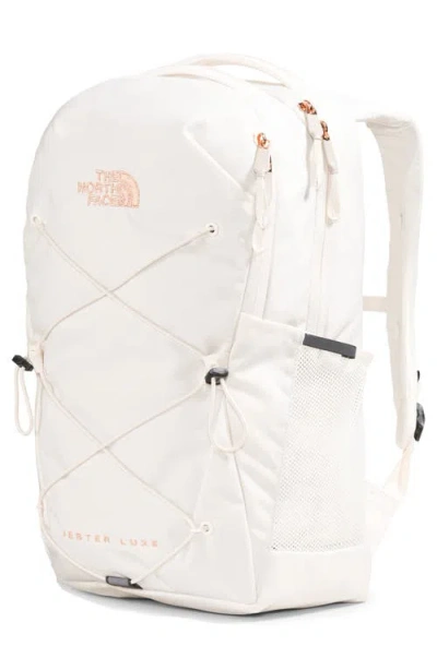 The North Face Jester Luxe Backpack In Gardenia White/burnt Coral