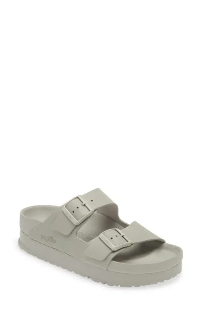 Birkenstock Arizona Pap Flex Platform Sandals In Mineral Gray