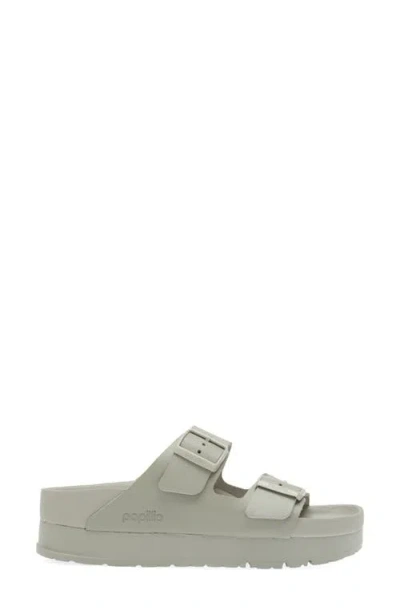 Birkenstock Arizona Pap Flex Platform Sandals In Mineral Gray