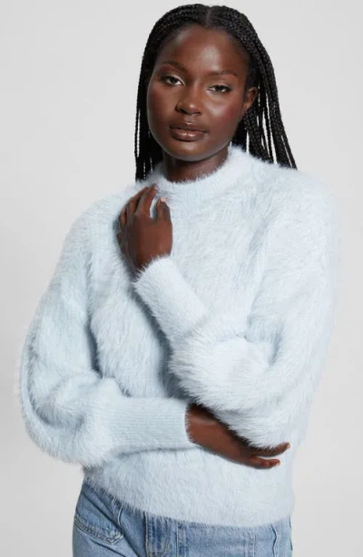 Guess Women's Keyla Fuzzy Sweater In Sky High