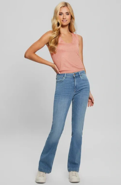 Guess Hot Fix Janine Sleeveless Sweater In Satin Rose Multi