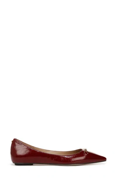 Shop Sam Edelman Nori Pointed Toe Flat In Cabernet Red