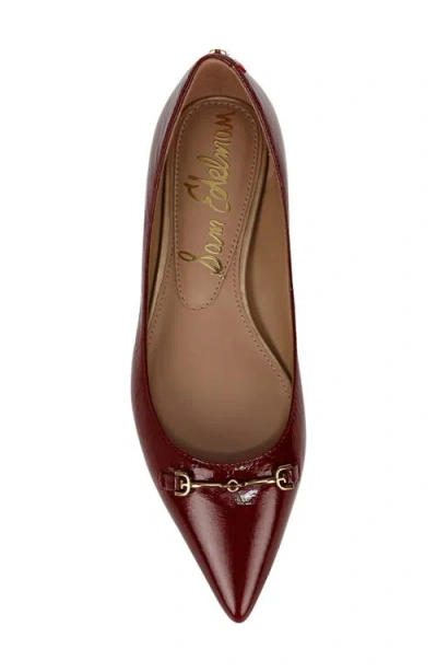 Sam Edelman Nori Pointed Toe Flat In Cabernet Red
