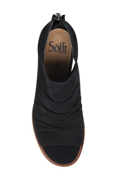 Söfft Catelyn Peep Toe Bootie In Black