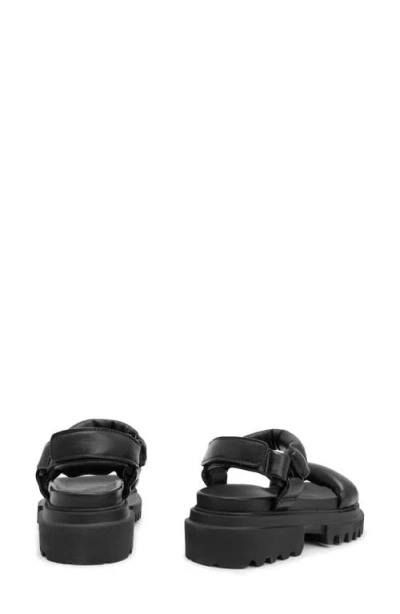 Allsaints Women's Helium 55mm Leather Sport Sandals In Black