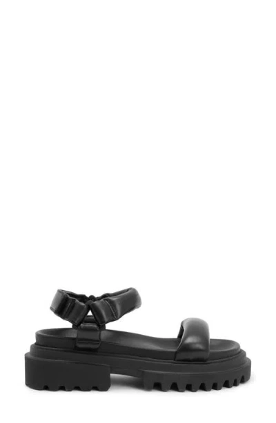 Allsaints Women's Helium 55mm Leather Sport Sandals In Black
