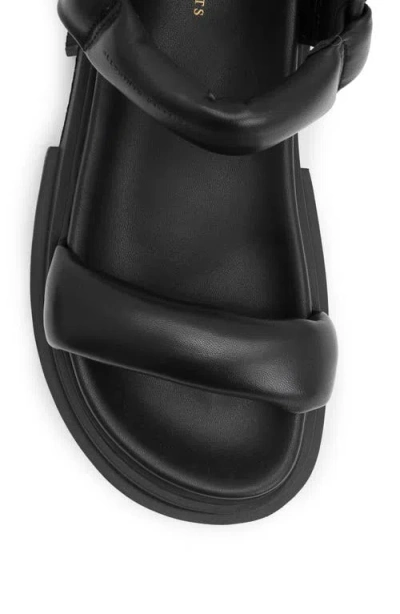Allsaints Women's Helium 55mm Leather Sport Sandals In Black