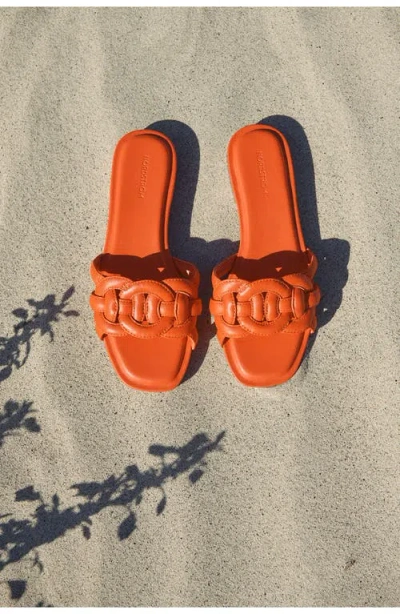 Nordstrom Carolina Slide Sandal In Orange Tangerine