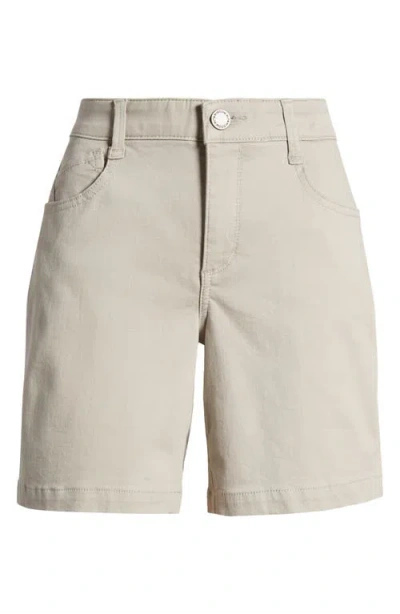Wit & Wisdom 'ab'solution Mid Length Stretch Twill Shorts In Flax