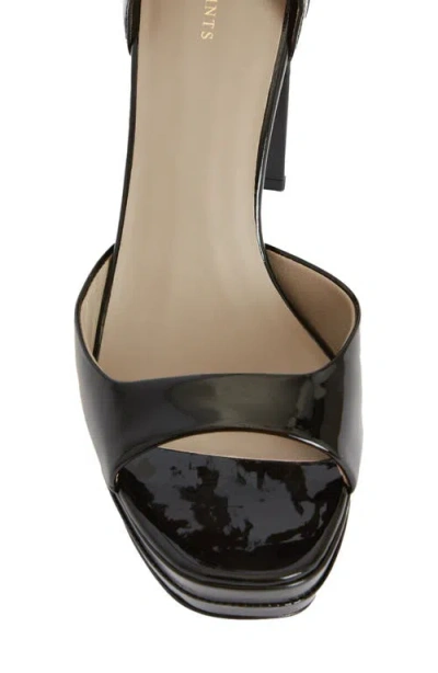 Allsaints Tia Platform Sandal In Black Shine