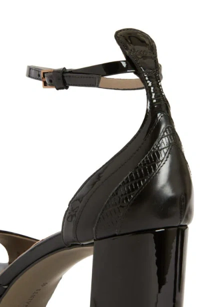 Allsaints Tia Platform Sandal In Black Shine