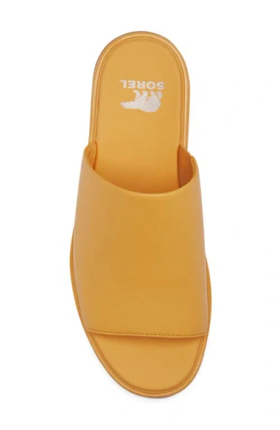 Sorel Dayspring Platform Slide Sandal In Yellow Ray/yellow Ray