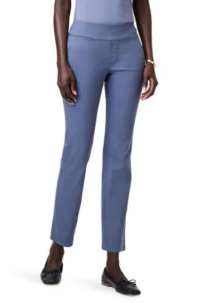 Nic + Zoe Wonderstretch Pocket Straight Leg Pants In Slate