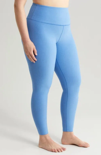 Beyond Yoga High Waist Midi Leggings In Sky Blue Heather