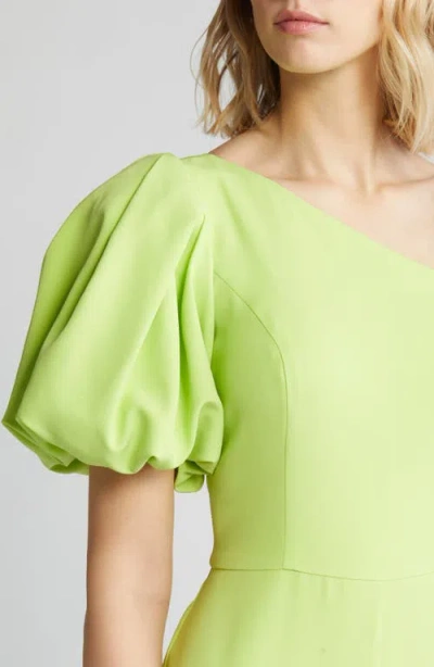 Eliza J One-shoulder Jumpsuit In Lime