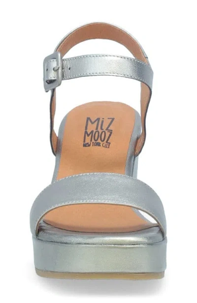 Miz Mooz Gillie Block Heel Platform Sandal In Pewter