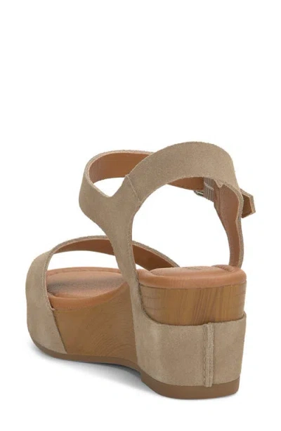 Lucky Brand Adario Ankle Strap Platform Wedge Sandal In Dune Oilsue