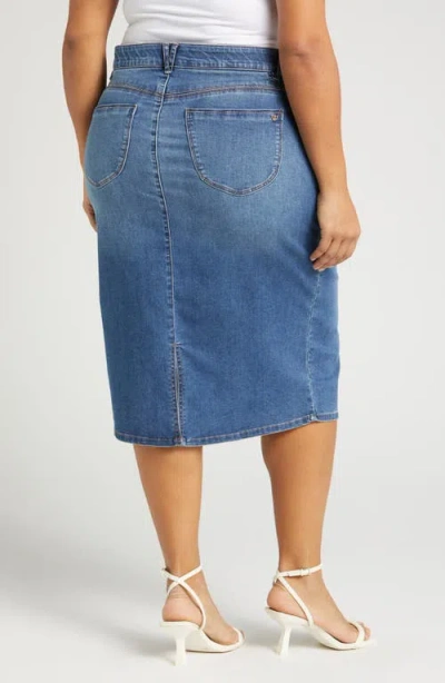 Wit & Wisdom 'ab'solution High Waist Denim Skirt In Blue