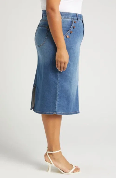 Wit & Wisdom 'ab'solution High Waist Denim Skirt In Blue