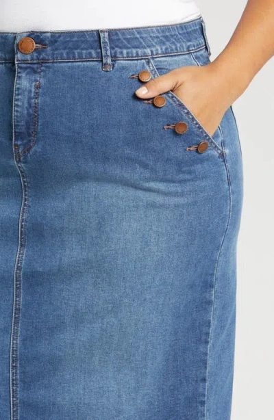 Wit & Wisdom 'ab'solution High Waist Denim Skirt In Blue