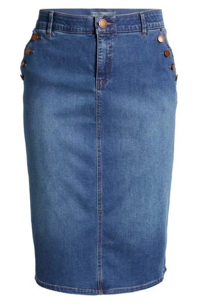 Wit & Wisdom 'ab'solution High Waist Denim Skirt In Blue