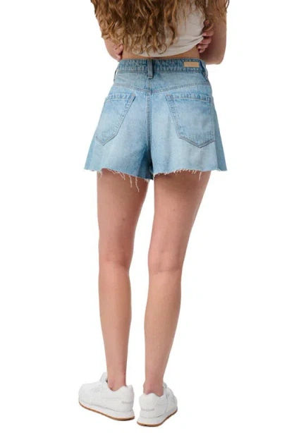 Shop Blanknyc Flare Denim Shorts In Head To Head