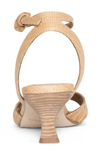 Donald Pliner Women's Croc Embossed Kitten Heel Sandals In Camel