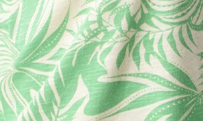 Sanctuary West Side Foliage Print Slub Jersey T-shirt In Cool Palm